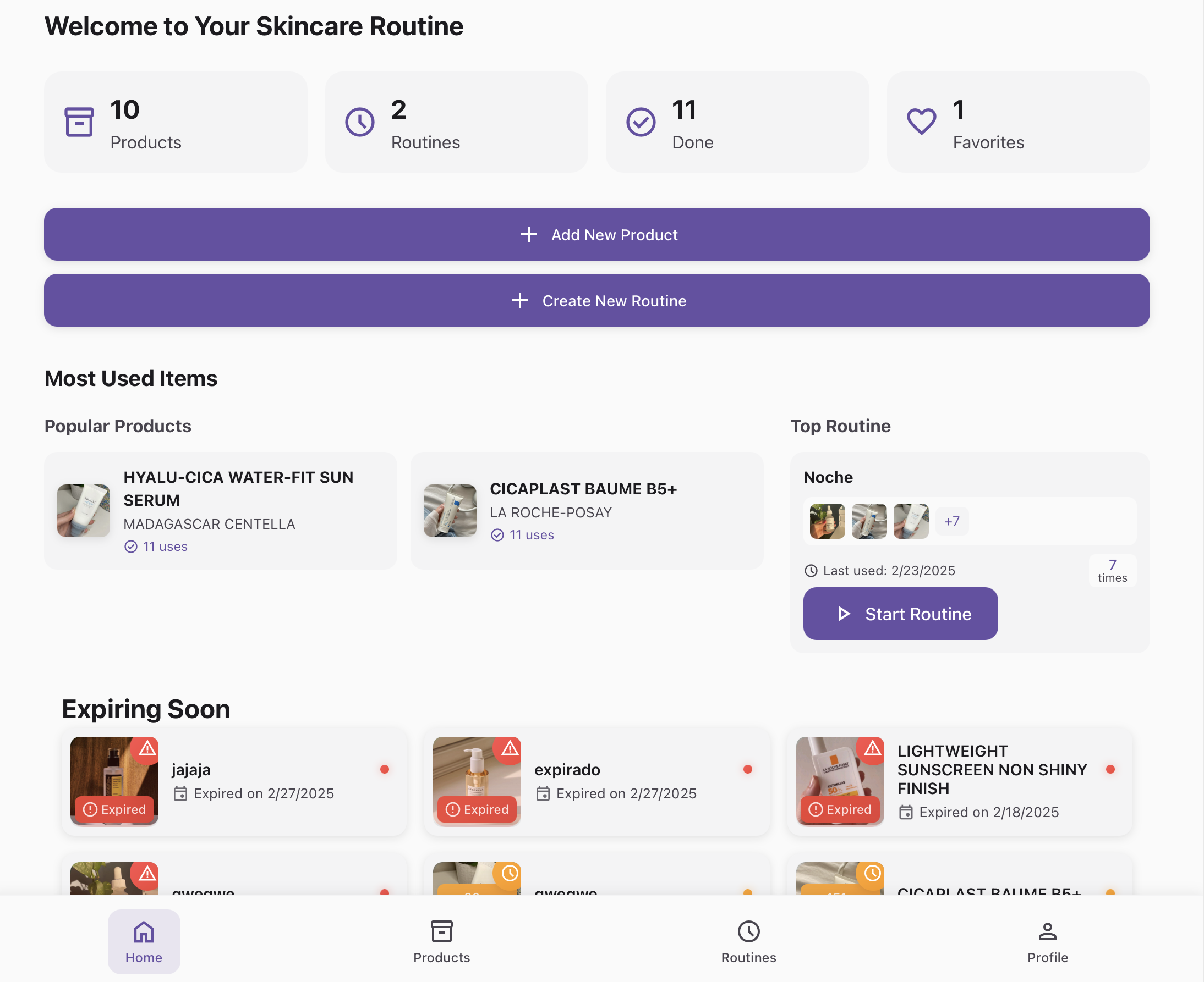 App de Gestión Skincare